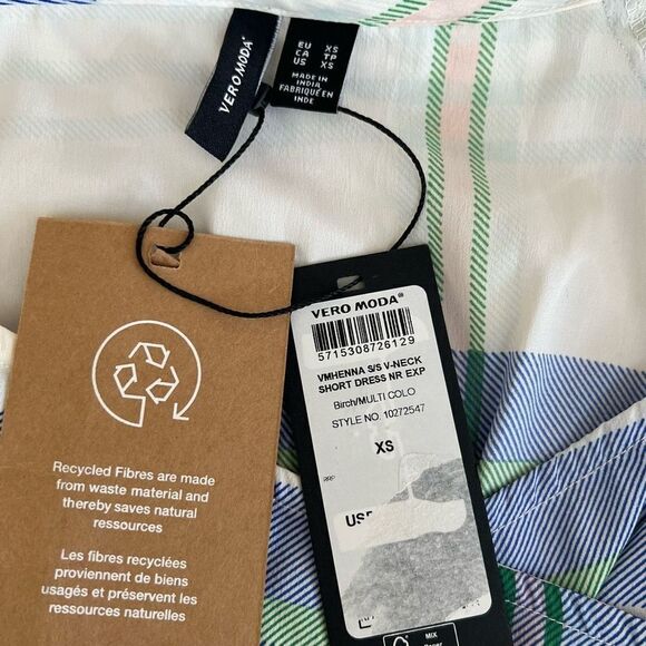 Vero Moda short sleeve summer dress size XS NWT - Picture 5 of 8